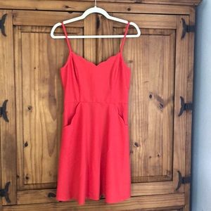 Market and Spruce dress. Coral Red in color size S